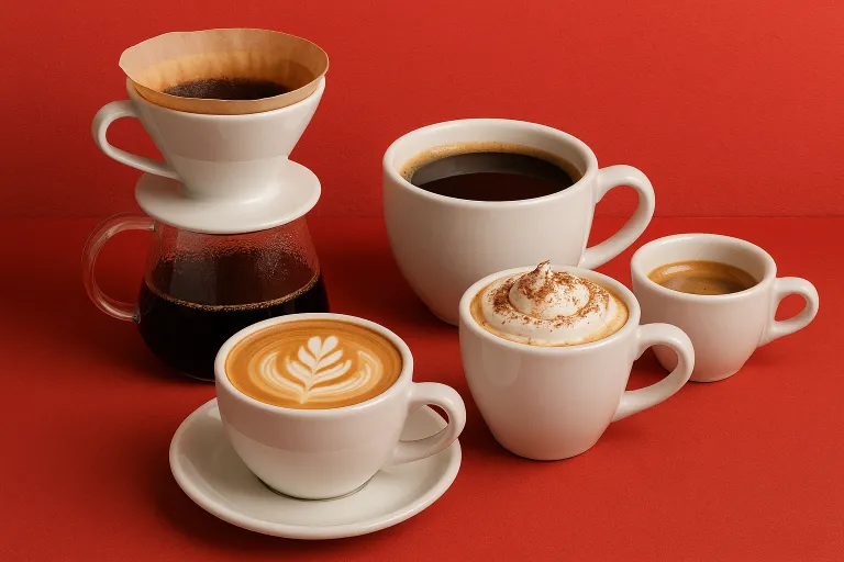 Equipo preparando café para servicio