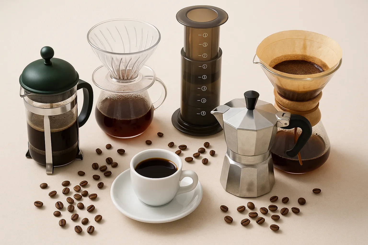 Métodos de filtrado: V60, Chemex, Kalita