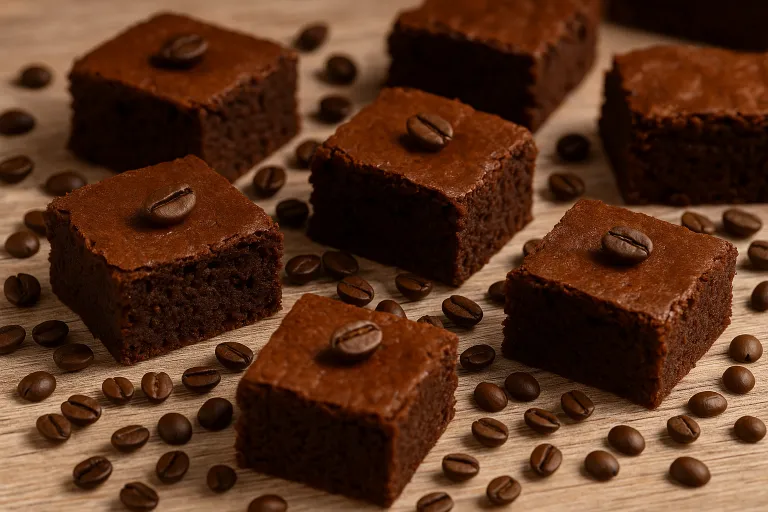 Brownies de chocolate con café